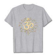 Buddha Stones Om Symbol Vines Lotus Flower Tee T-shirt - LightGrey - 2XL - image 11