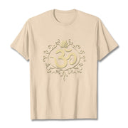Buddha Stones Om Symbol Vines Lotus Flower Tee T-shirt - Bisque - 2XL - image 12