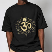 Buddha Stones Om Symbol Vines Lotus Flower Tee T-shirt - image 2