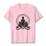 Buddha Stones Meditation Buddha Seated On A Lotus Flower Tee T-shirt - LightPink - 2XL - image 13