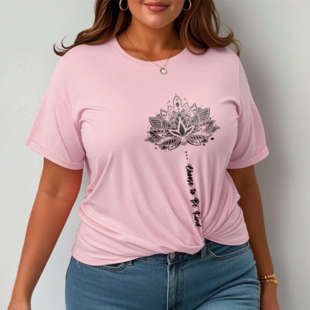 Buddha Stones Choose To Be Kind Geometric Flower Tee T-shirt - image 14