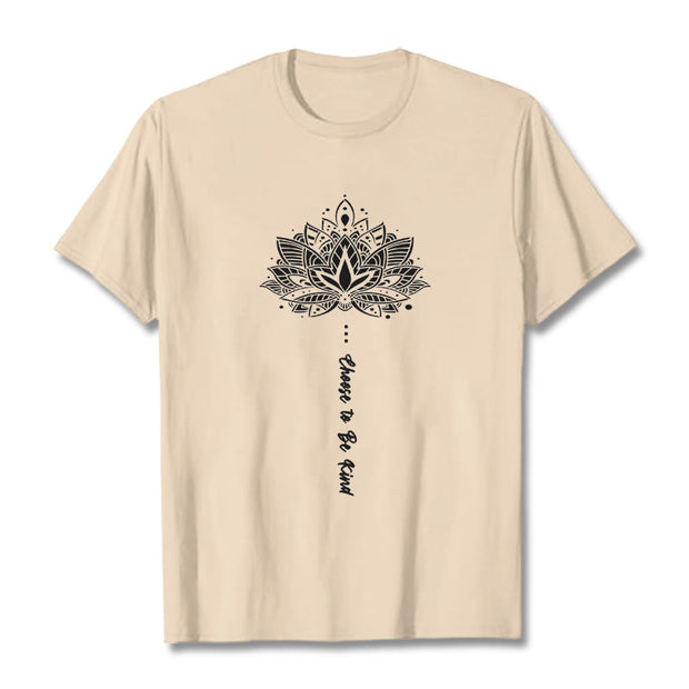 Buddha Stones Choose To Be Kind Geometric Flower Tee T-shirt - Bisque - 2XL - image 11