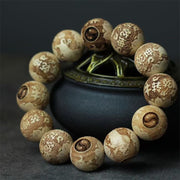 FREE Today: Meditation and Clarity Camphor Wood Yin Yang Ox Engraved Bracelet - image 1