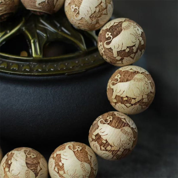 FREE Today: Meditation and Clarity Camphor Wood Yin Yang Ox Engraved Bracelet - image 8