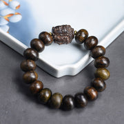 Buddha Stones Tibetan Three-Faced Buddha Serenity Wood Bracelet - image 4