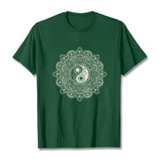 Buddha Stones Mandala YinYang Symbol Pattern Tee T-shirt - ForestGreen - 2XL - image 1