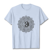 Buddha Stones Mandala YinYang Symbol Pattern Tee T-shirt - LightCyan - 2XL - image 19