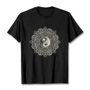 Buddha Stones Mandala YinYang Symbol Pattern Tee T-shirt - Black - 2XL - image 4