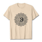 Buddha Stones Mandala YinYang Symbol Pattern Tee T-shirt - Bisque - 2XL - image 11