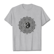 Buddha Stones Mandala YinYang Symbol Pattern Tee T-shirt - LightGrey - 2XL - image 20