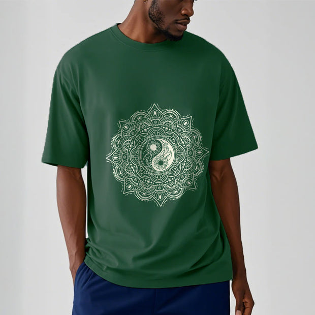 Buddha Stones Mandala YinYang Symbol Pattern Tee T-shirt - image 2