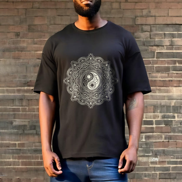 Buddha Stones Mandala YinYang Symbol Pattern Tee T-shirt - image 6