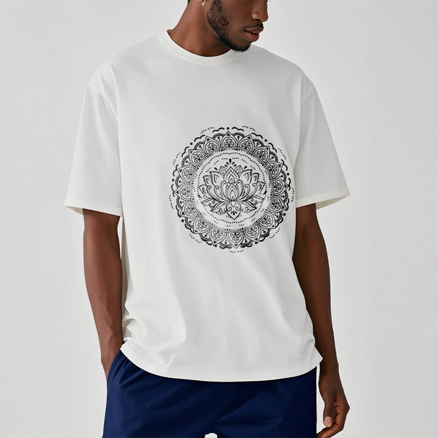 Buddha Stones Mandala Lotus Flower Pattern Tee T-shirt - image 2