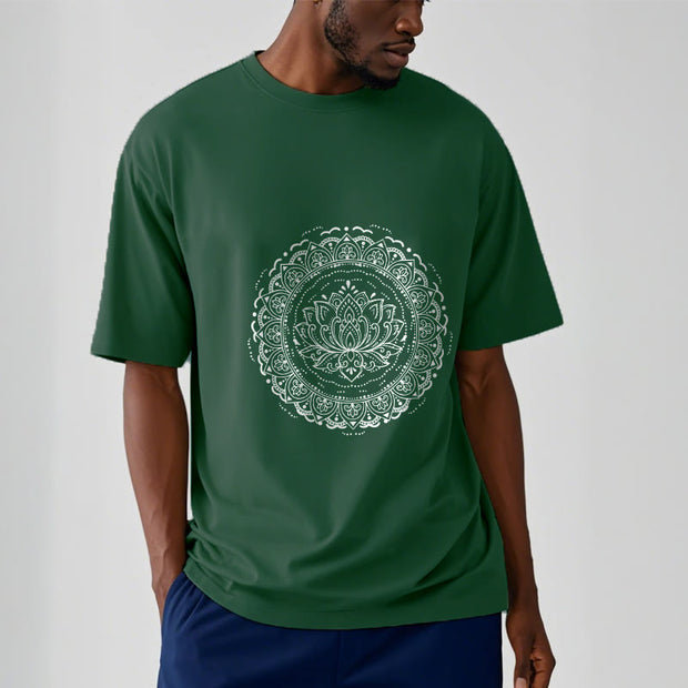 Buddha Stones Mandala Lotus Flower Pattern Tee T-shirt - image 12