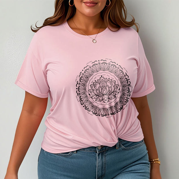 Buddha Stones Mandala Lotus Flower Pattern Tee T-shirt - image 14
