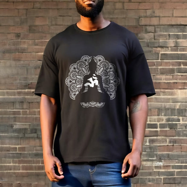 Buddha Stones Pure Color Mandala Om Symbol Pattern Tee T-shirt - image 3