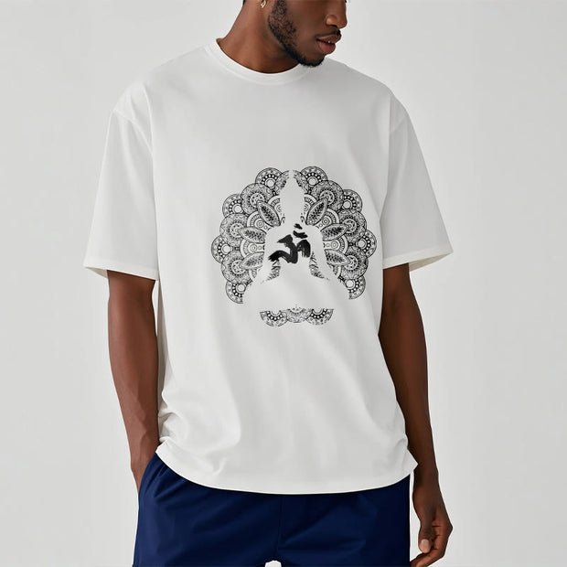 Buddha Stones Pure Color Mandala Om Symbol Pattern Tee T-shirt - image 7