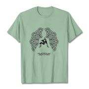 Buddha Stones Pure Color Mandala Om Symbol Pattern Tee T-shirt - PaleGreen - 2XL - image 15
