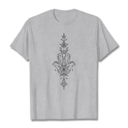 Buddha Stones Hamsa Hand Lotus Flower Pattern Tee T-shirt - LightGrey - 2XL - image 20