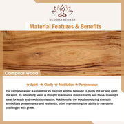 Buddha Stones Camphor Wood Yin Yang Ox Engraved Clarity Bracelet
