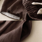 Buddha Stones Commute 7-8 Length Women's Harem Cotton Linen Pants With Pockets - image 19