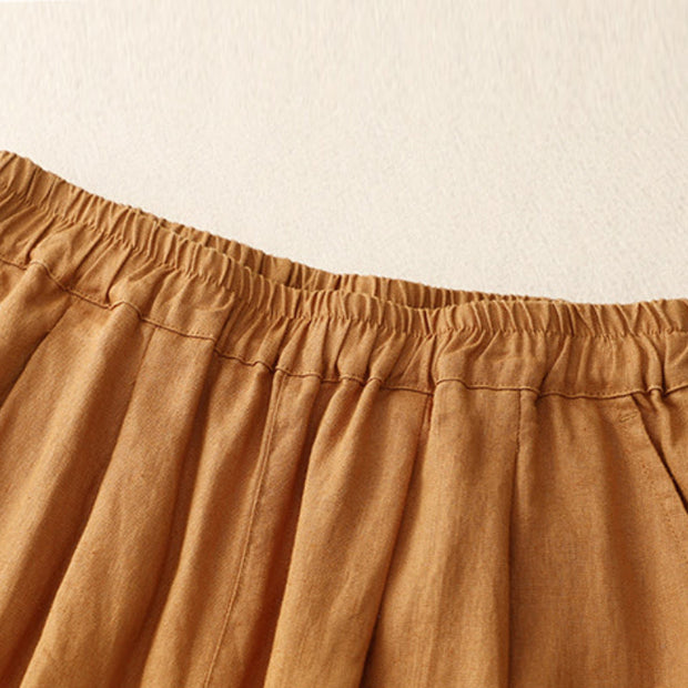 Buddha Stones Commute 7-8 Length Women's Harem Cotton Linen Pants With Pockets - image 3