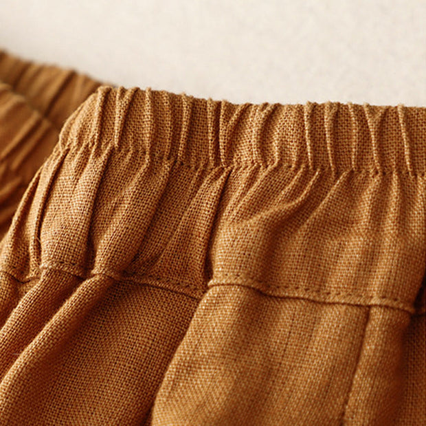 Buddha Stones Commute 7-8 Length Women's Harem Cotton Linen Pants With Pockets - image 4