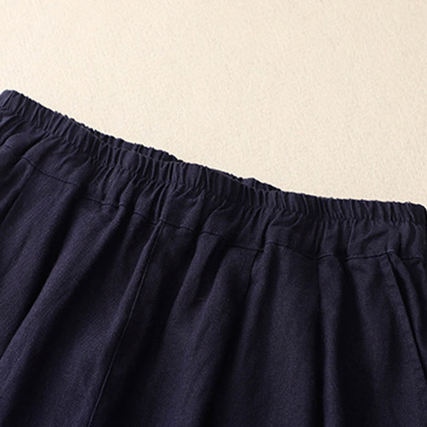 Buddha Stones Commute 7-8 Length Women's Harem Cotton Linen Pants With Pockets - image 14