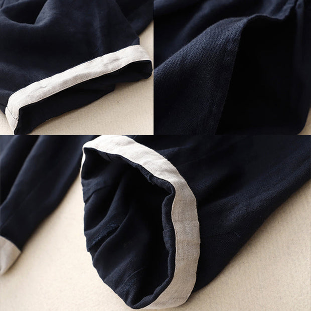 Buddha Stones Commute 7-8 Length Women's Harem Cotton Linen Pants With Pockets - image 15