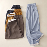 Buddha Stones Commute 7-8 Length Women's Harem Cotton Linen Pants With Pockets - image 20