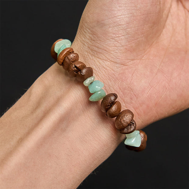 Buddha Stones Handmade Natural Coffee Beans Amethyst Citrine Amazonite Irregular Crystal Bracelet - image 15