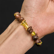 Buddha Stones Handmade Natural Coffee Beans Amethyst Citrine Amazonite Irregular Crystal Bracelet - image 40
