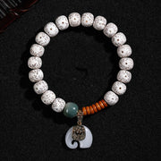 Buddha Stones Hand Polished Mani Bodhi Elephant Pattern Inner Peace Bracelet - image 3