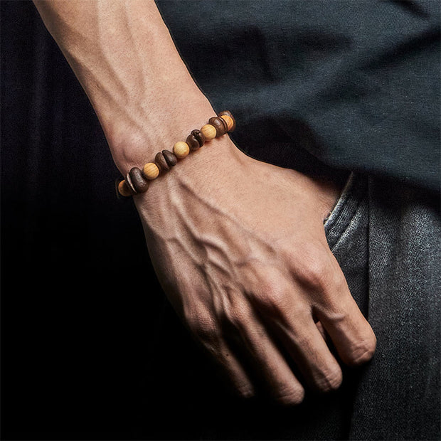 Buddha Stones Natural Coffee Beans Thuja Sutchuenensis Beads Optimistic Bracelet - image 5