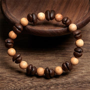 Buddha Stones Natural Coffee Beans Thuja Sutchuenensis Beads Optimistic Bracelet - image 2