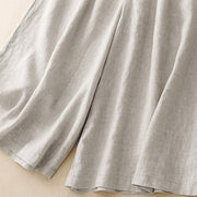 Buddha Stones Summer Elastic Waist Women's Capri Cropped Wide Leg Pants With Pockets - image 22