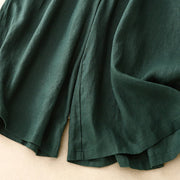Buddha Stones Summer Elastic Waist Women's Capri Cropped Wide Leg Pants With Pockets - image 28