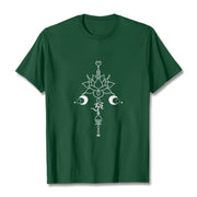 Buddha Stones Plain Lotus Flower Om Symbol Pattern Tee T-shirt - ForestGreen - 2XL - image 11