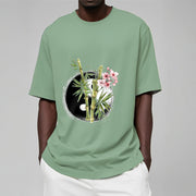 Buddha Stones Yin Yang Bamboo Peach Blossoms Pattern Tee T-shirt - image 16