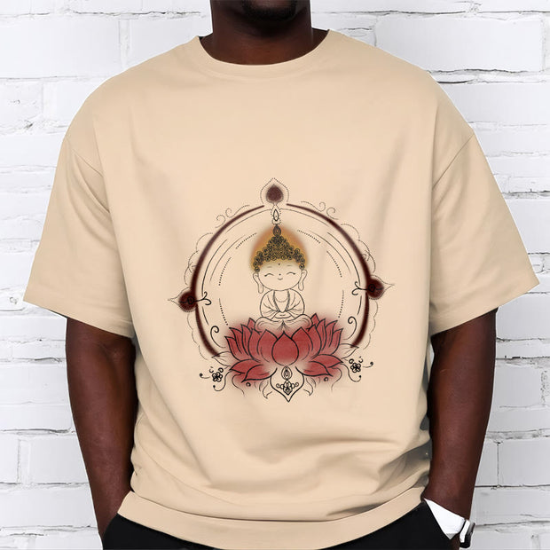 Buddha Stones Joyful Buddha Lotus Mandala Pattern Tee T-shirt - image 10