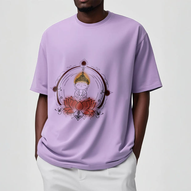 Buddha Stones Joyful Buddha Lotus Mandala Pattern Tee T-shirt - image 18