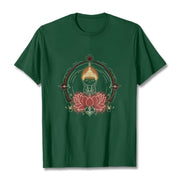 Buddha Stones Joyful Buddha Lotus Mandala Pattern Tee T-shirt - ForestGreen - 2XL - image 11