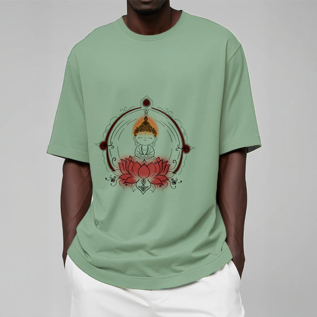 Buddha Stones Joyful Buddha Lotus Mandala Pattern Tee T-shirt - image 16