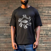 Buddha Stones OM Symbol Lotus Flower Pattern Tee T-shirt - image 4