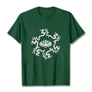 Buddha Stones OM Symbol Lotus Flower Pattern Tee T-shirt - ForestGreen - 2XL - image 12