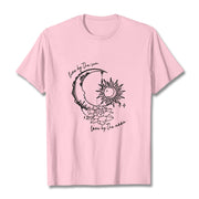 Buddha Stones Sun Moon Lotus Flower Pattern Tee T-shirt - LightPink - 2XL - image 13
