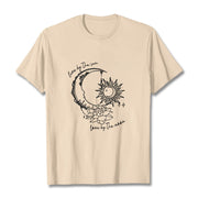 Buddha Stones Sun Moon Lotus Flower Pattern Tee T-shirt - Bisque - 2XL - image 11