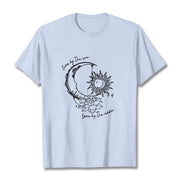 Buddha Stones Sun Moon Lotus Flower Pattern Tee T-shirt - LightCyan - 2XL - image 19