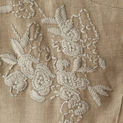Buddha Stones Vintage Embroidery Three Quarter Sleeve Cotton Linen Midi Dress With Pockets - image 9