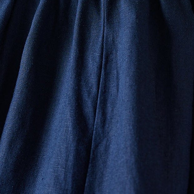 Buddha Stones Colored Thread 7-8 Length Women's Harem Cotton Linen Pants With Pockets - image 17